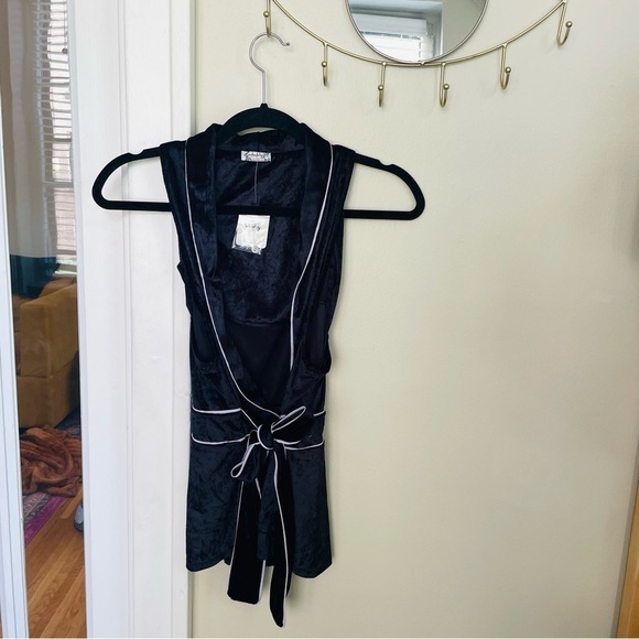 NEW Free People Late Night Velvet Wrap Top - Picture 7 of 8
